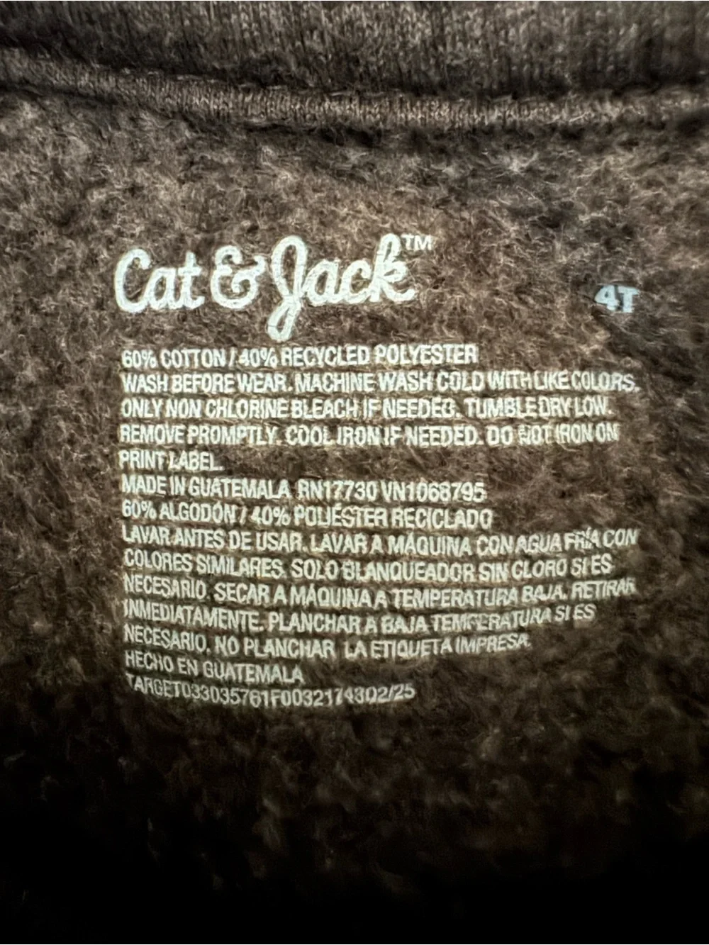 Cat & Jack Charcoal Crewneck Sweater with Blue & Teal Dinosaur Print